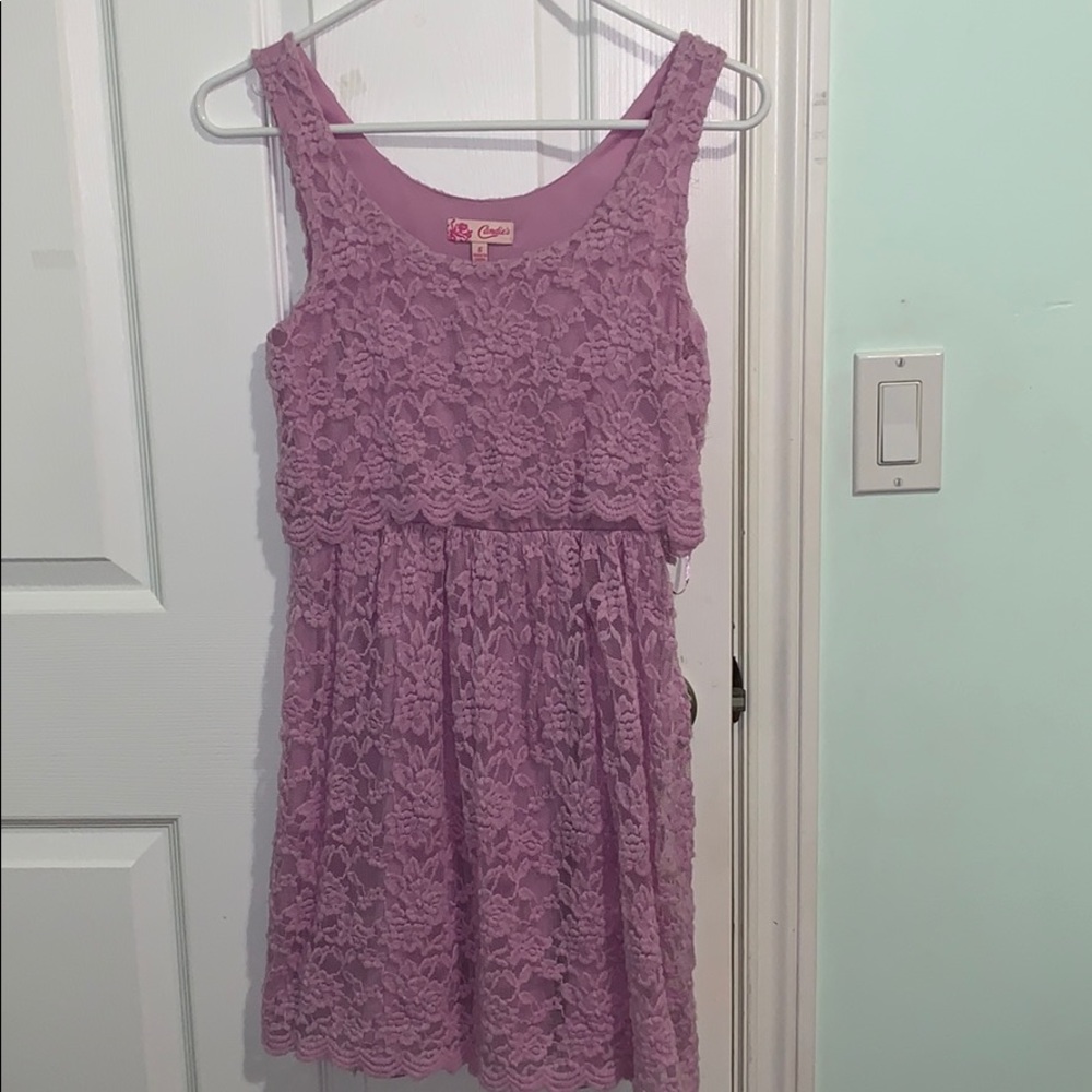 Purple lace dress
